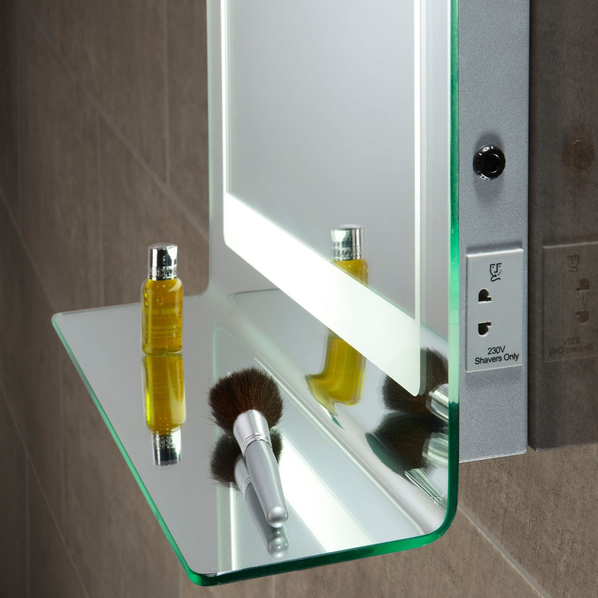 Roper Rhodes Gamma Backlit Mirror with Shaver Socket  760 x 520mm  Tap Warehouse